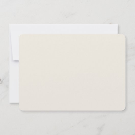 Carte Mariage RSVP à crème botanique chic (Dos)