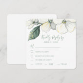 Carte Mariage RSVP Aquarelle Dogwood Blooms (Devant / Derrière)