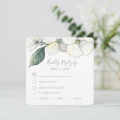 Carte Mariage RSVP Aquarelle Dogwood Blooms (Debout devant)