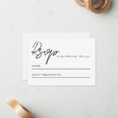 Carte mariage Rsvp avec code QR arrière (Devant/Arrière en situation)