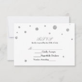 Carte Mariage RSVP avec points de Parties scintill (Devant)