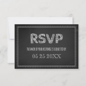 Carte Mariage RSVP Chalkboard (Dos)