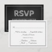 Carte Mariage RSVP Chalkboard (Devant / Derrière)