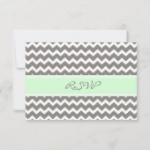 Carte Mariage RSVP Chevron Monnaie Grise (Dos)