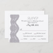 Carte Mariage RSVP, Dentelle (Devant / Derrière)