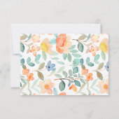 Carte Mariage RSVP florale colorée (Dos)