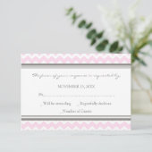 Carte Mariage RSVP Gris Rose (Debout devant)