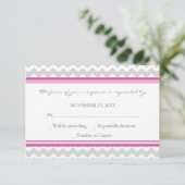 Carte Mariage RSVP Gris Rose Chaud (Debout devant)