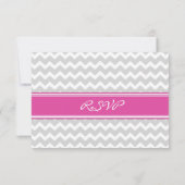 Carte Mariage RSVP Gris Rose Chaud (Dos)