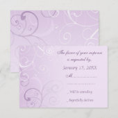 Carte Mariage RSVP Purple (Devant / Derrière)