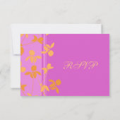 Carte Mariage RSVP rose orange (Dos)