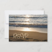 Carte Mariage RSVP Wave at Sunset (Dos)