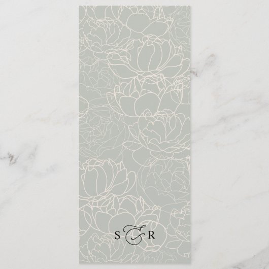 Carte Mariage Russe Sage Vert Merci (Dos)