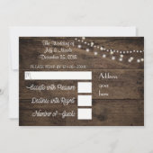 Carte Mariage Rustic Baby's Breath Mason Jar Light (Dos)