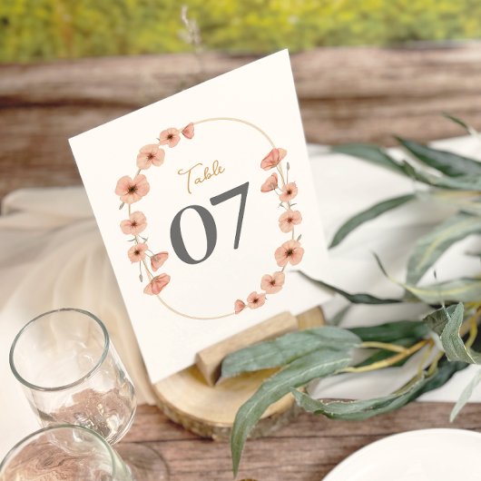 Carte Mariage Rustic Blush rose