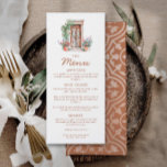 Carte Mariage Rustique Fiesta<br><div class="desc">Cette carte de menu mariage à thème Mexique de destination rustique est l'addition parfaite à toute réception de mariage. Vos invités aimeront cette touche unique et amusante à votre journée spéciale. Pour plus d'éléments de coordination,  visitez notre collection de mariages de destinations rustiques</div>