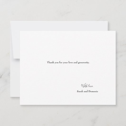 Carte Mariage rustique Horizontal Photo Collage Merci (Dos)