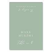 Carte Mariage Sage Green & White Calligraphy (Par défaut)