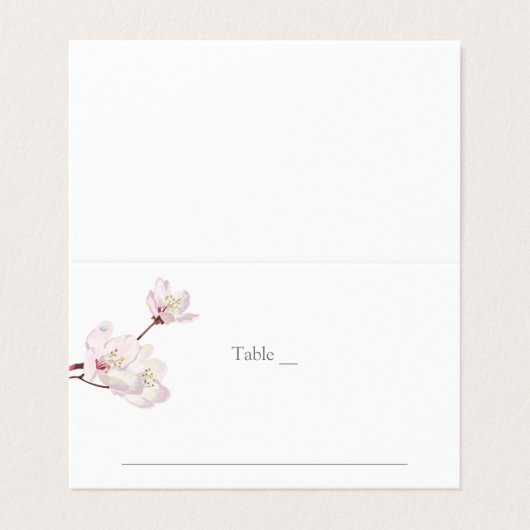 Carte Mariage Sakura Japonaise en fleurs de cerisi (Extérieur déplié)