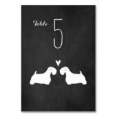 Carte Mariage Sealyham Terrier Silhouettes (Dos)
