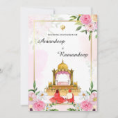 Carte mariage Sikh faire-part de mariage Sikh (Devant)