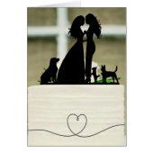 Carte mariage - Silhouette (Devant)