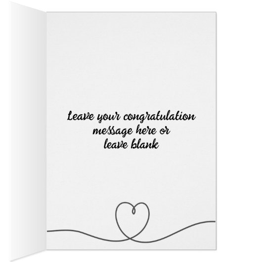 Carte mariage - Silhouette (Intérieur (Droit))