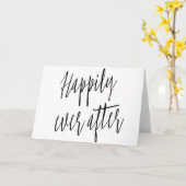 Carte Mariage simple et beau "Heureux toujours après" (Fleur jaune)