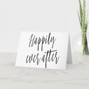 Carte Mariage simple et beau "Heureux toujours après"