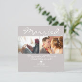 Carte Mariage Simple Moderne de Cœur pour Célébration de (Debout devant)