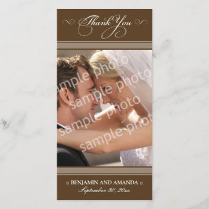 Carte Mariage simple Photocard (chocolat)