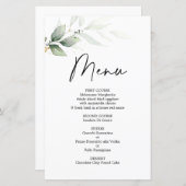 Carte mariage simple verte (Devant / Derrière)