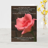 Carte Mariage Souhaite Rose Corinthian Verse Amour (Fleur jaune)