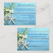 Carte Mariage Starfish Avec Orchidées (Devant / Derrière)