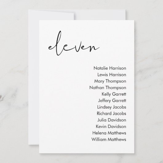 Carte Mariage STELLA - TABLEAU 11 (Devant)