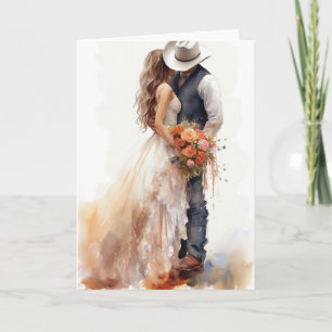 Carte Mariage Stetson & dentelle : Cowboy Elegance