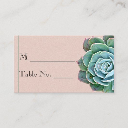 Carte Mariage Succulente Blush (Devant)