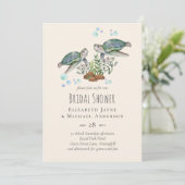 Carte Mariage sur la plage des tortues de mer (Debout devant)