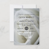 Carte Mariage texturée Rose blanche (Devant)