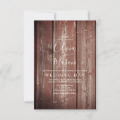 Carte Mariage texturée Rustic Barn Door (Devant)