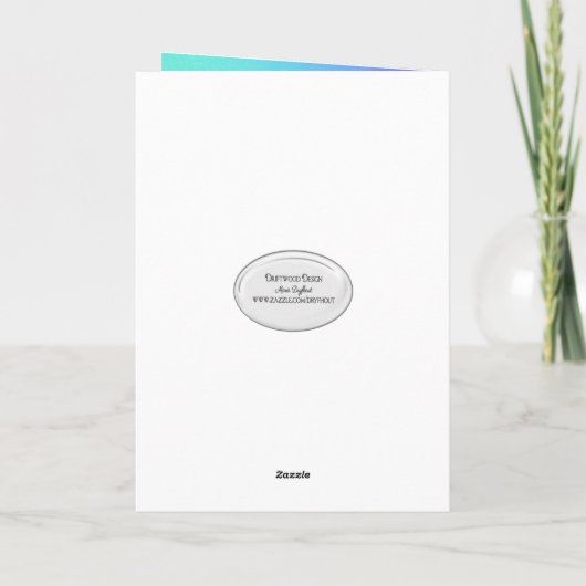 Carte Mariage Toast amd Cercles sur arc-en-ciel (Dos)