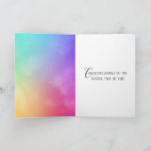 Carte Mariage Toast amd Cercles sur arc-en-ciel (Intérieur)