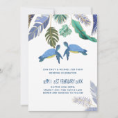 Carte Mariage Tortues Marines Bleu Jaune (Devant)