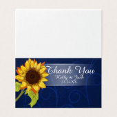 Carte mariage tournesol/Merci (Outside Unfolded)