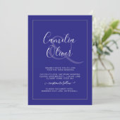 Carte Mariage tout-en-1 moderne monochrome (Debout devant)