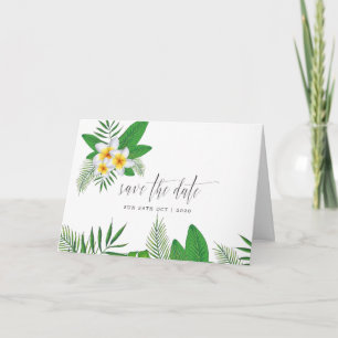 Carte Mariage tropical de plage à l'aquarelle Enregistre