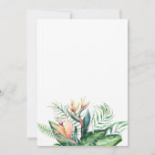 Carte Mariage Tropical Greenery (Dos)