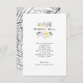 Carte Mariage Tropical Moderne Wishing Well (Devant / Derrière)