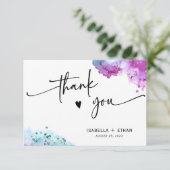 Carte Mariage Turquoise violet (Debout devant)
