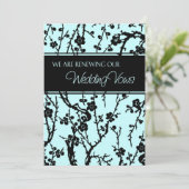 Carte Mariage Turquoise Vow Renewal Invitation Car (Debout devant)